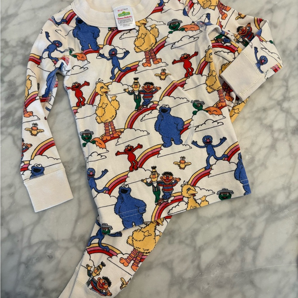 Hanna Andersson Multicolor Sesame Street PJ Set